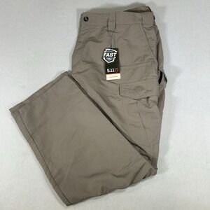 NWT 5.11 Tactical Fast-Tac Cargo Pants Men 46x32 Beige RipStop Utility 74439-055